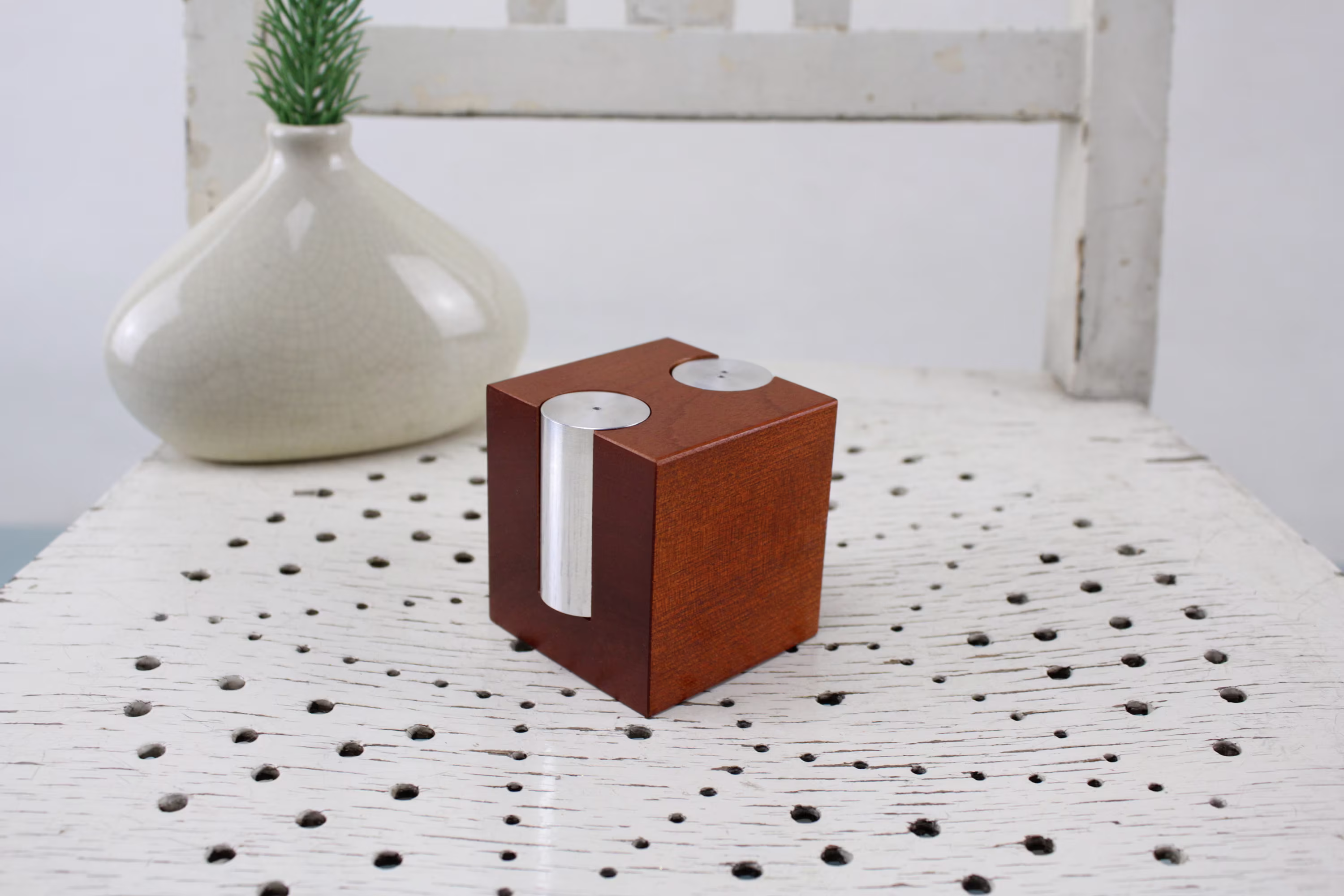 Vintage Mid Century Modern Zanazan Salt & Pepper Faithful Natural Black Cherry Design By Shahen Pooladian Made in Usa