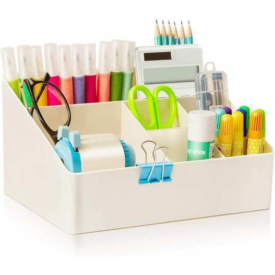 Desk Organizer, Desk Organizers and Accessories with Pencil Holder, School Supplies Storage or Pen Holder, Teacher's Desk, Classroom, Bathroom,
