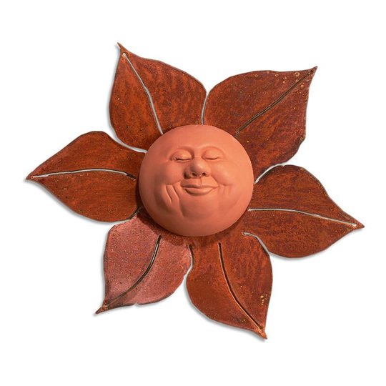 Little Blissful Sun Face On Hibiscus Ray