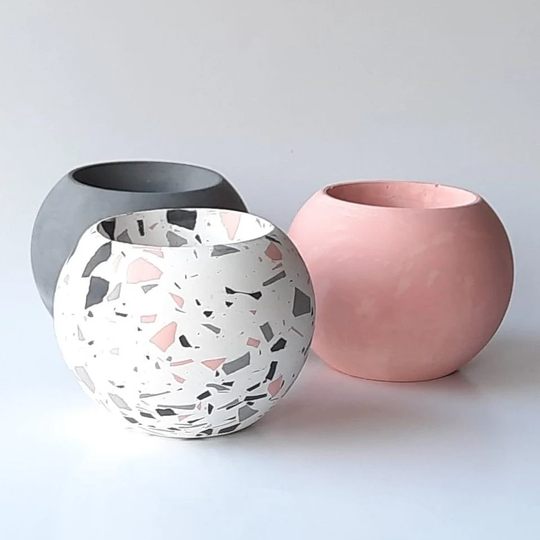 Terrazzo Planter, Mother's Day Gift, Pink Housewarming Gifts, Cement Pot, Succulent Indoor Planter