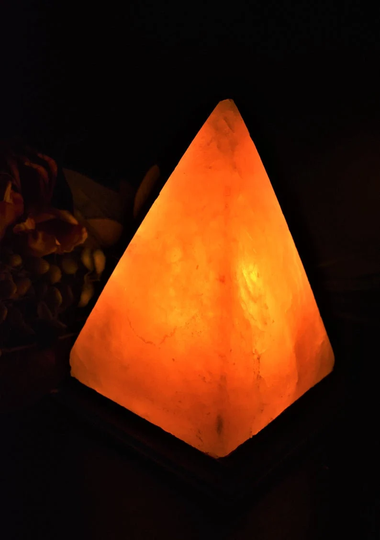 Himalayan Salt Lamp With Bulb & UK Plug 100% Crystal Pink Pyramid Healing Home Decoration Father's Day Gift