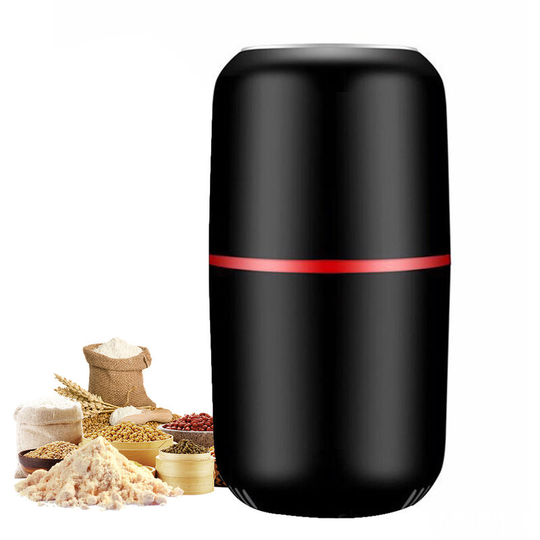 Portable Electric Coffee Grinder Household Mini Grain Small Spice Grinder Herb Grinder Stainless Steel Inner Liner Black UK Plug - Black,UK Plug