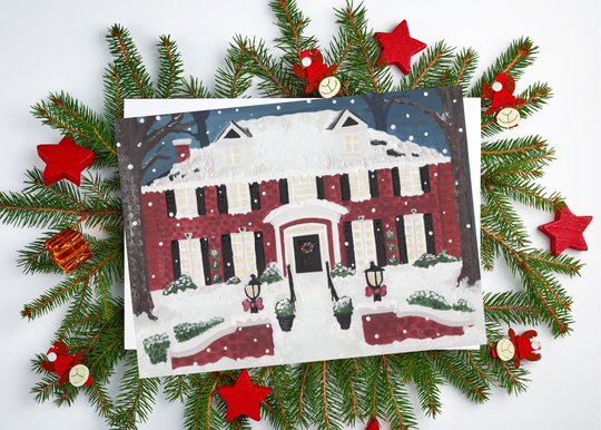 Christmas Home Most Wonderful Time Of The Year Card 4.6x7.2