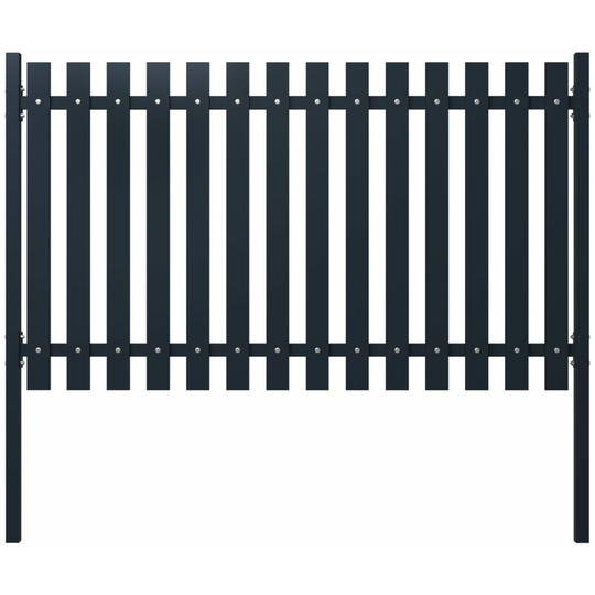 Fence Panel Anthracite 174.5x100 cm Powder-coated Steel - Lifcausal