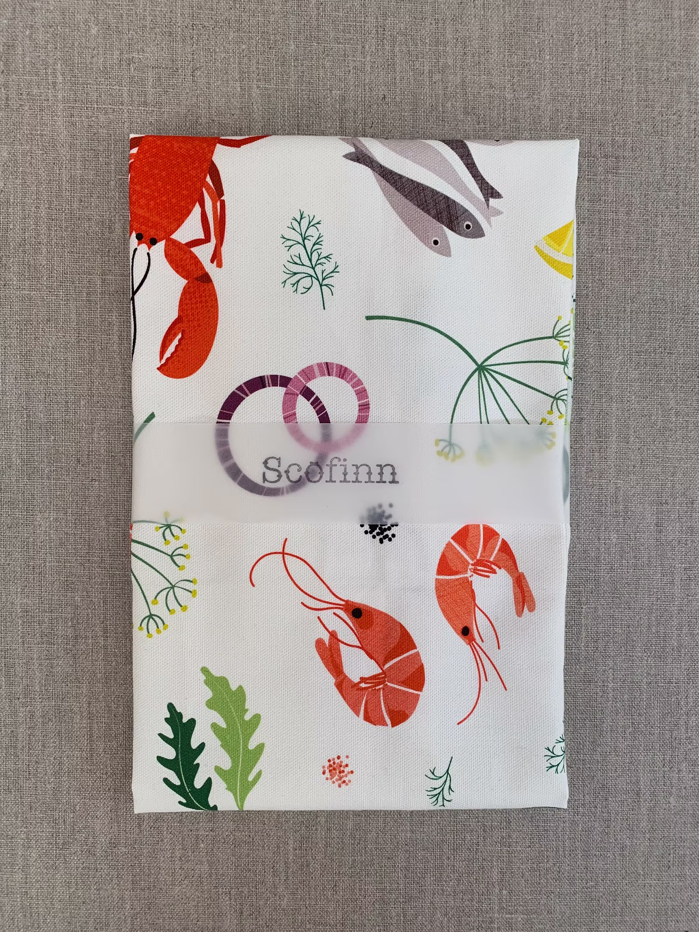 Crayfish & Prawns Teatowel