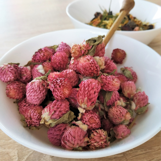 Organic Dried Gomphrena Flowers/Available From 2Oz-32Oz Globosa