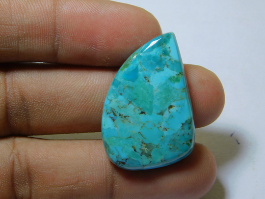 Natural Turquoise, Aaa Grade Cabochon/Turquoise Gemstone 100 % Loose Stone Wirewrapping Jewelry Making 32 Ct 34 X 22 Mm # 1399