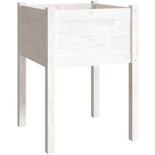 Vidaxl - Garden Planter White 50x50x70 cm Solid Pinewood White