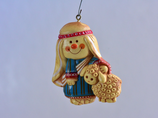 Vintage, Holiday, Christmas Ornament, Ornament, Collectible, Hallmark, Shepherd & Lamb, 1976, Season's, Greetings, Hallmark Cards Inc