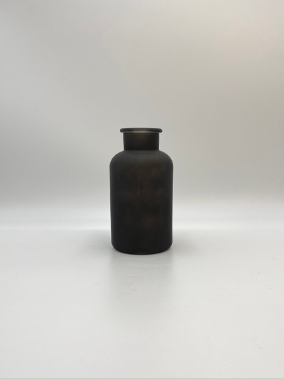 Matt Black Glass Vase, Flower Bottle, Decorative Home Decoration, 20 cm, Gift Ideas, Dried Vase, House Warming Vase Gift