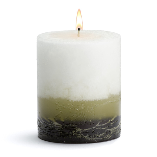 Green Tea Fig Pillar Candles