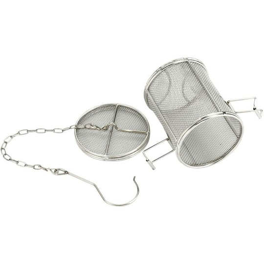 Filter Infuser Ball Stainless Steel Spice Seasoning Strainer Ball Soup Strainer Seasonings Separation Spice Basket Filter Kitchen Utensils 8*10cm