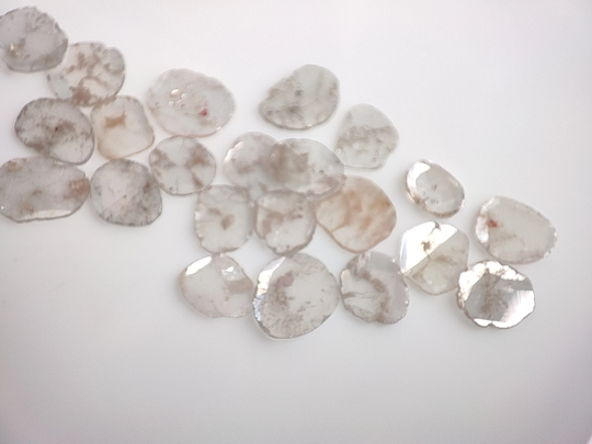 Salt Pepper Diamond Slice Polki 1.60 Cts 10 Pcs Natural Brown Shape Loose Ice Grey 5-6 Mm Handmade Jewelry Dc