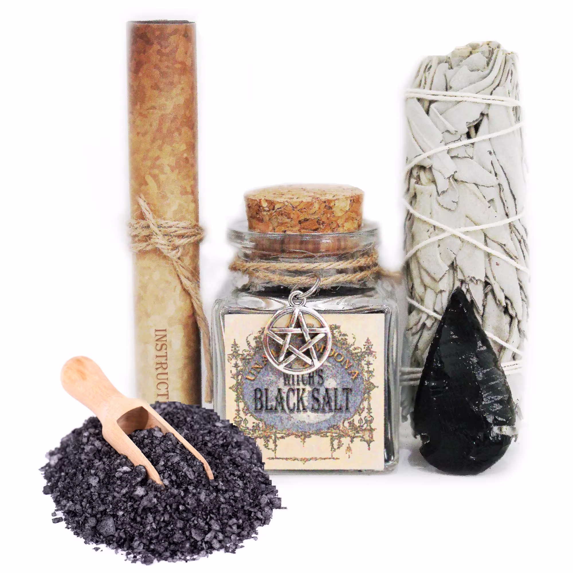Empath Protection | Witchcraft Supplies Kit Black Salt Witch Wicca Dark Moon Unalunamoona