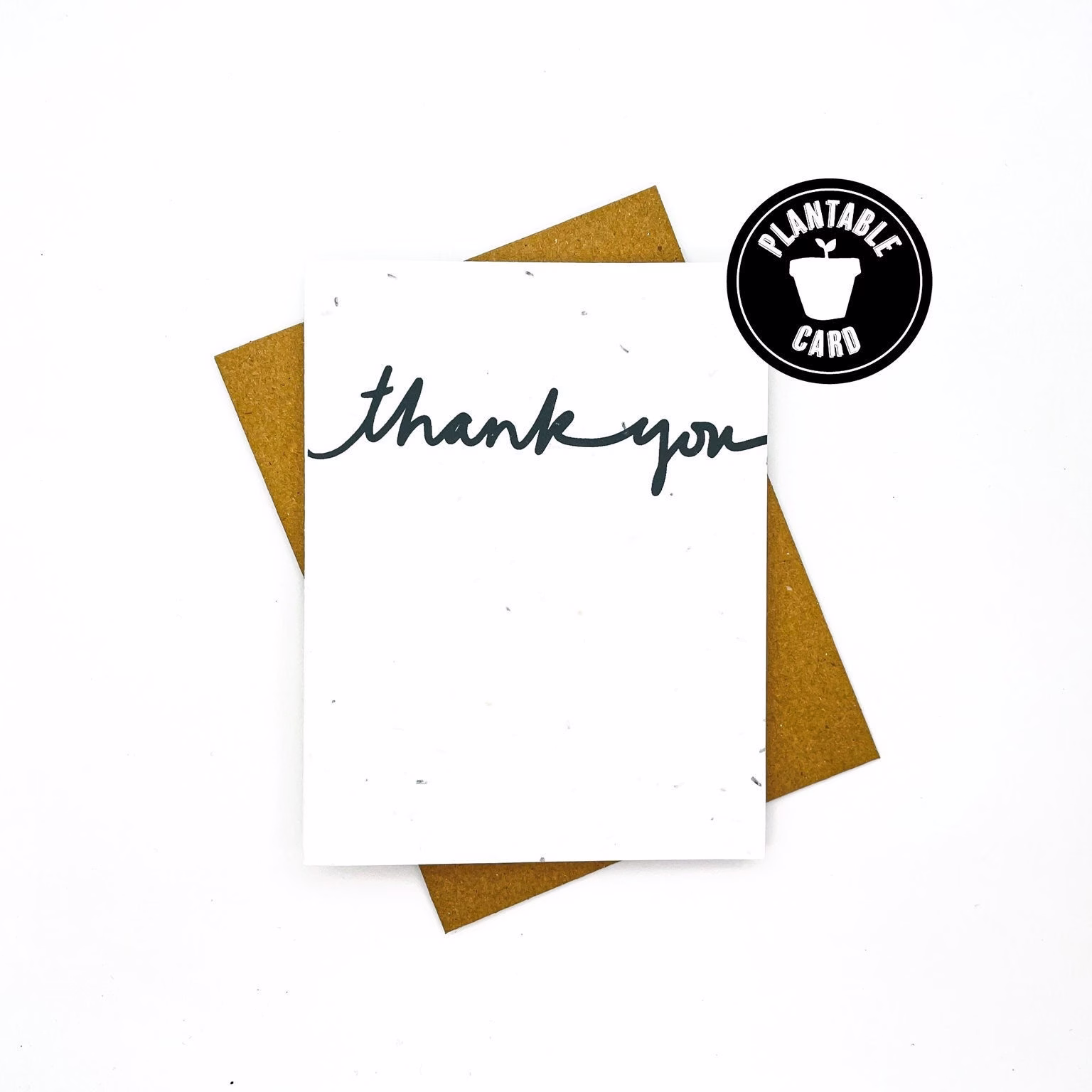 Wildflower Seed Paper Card, Thank You Card With Handwritten Feel, Note, Eco-Friendly Gift