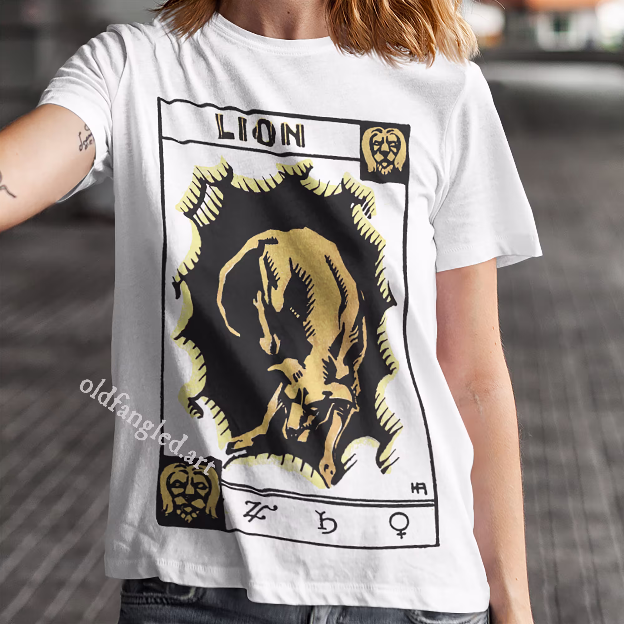 Leo | 1829 - Unisex Organic T-Shirt, Vintage Style Tarot T-Shirt