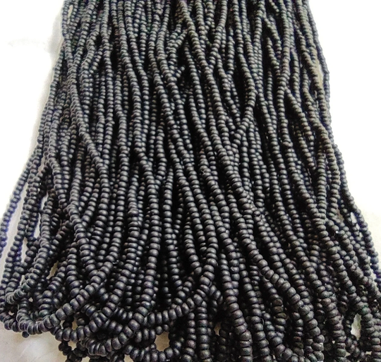 13/0 Czech Seed Bead Matt Black 1/5/25/50/100 Full Hanks Preciosa Ornella Loose Beads, Mix Embroidery Materials, Craft Supplies