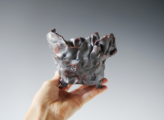 Handmade Ceramic Planter, Pot, Bonsai Tree/Succulent Rough Texture, Raw Clay, Natural Color, Pottery Gift For Her Or Him #2