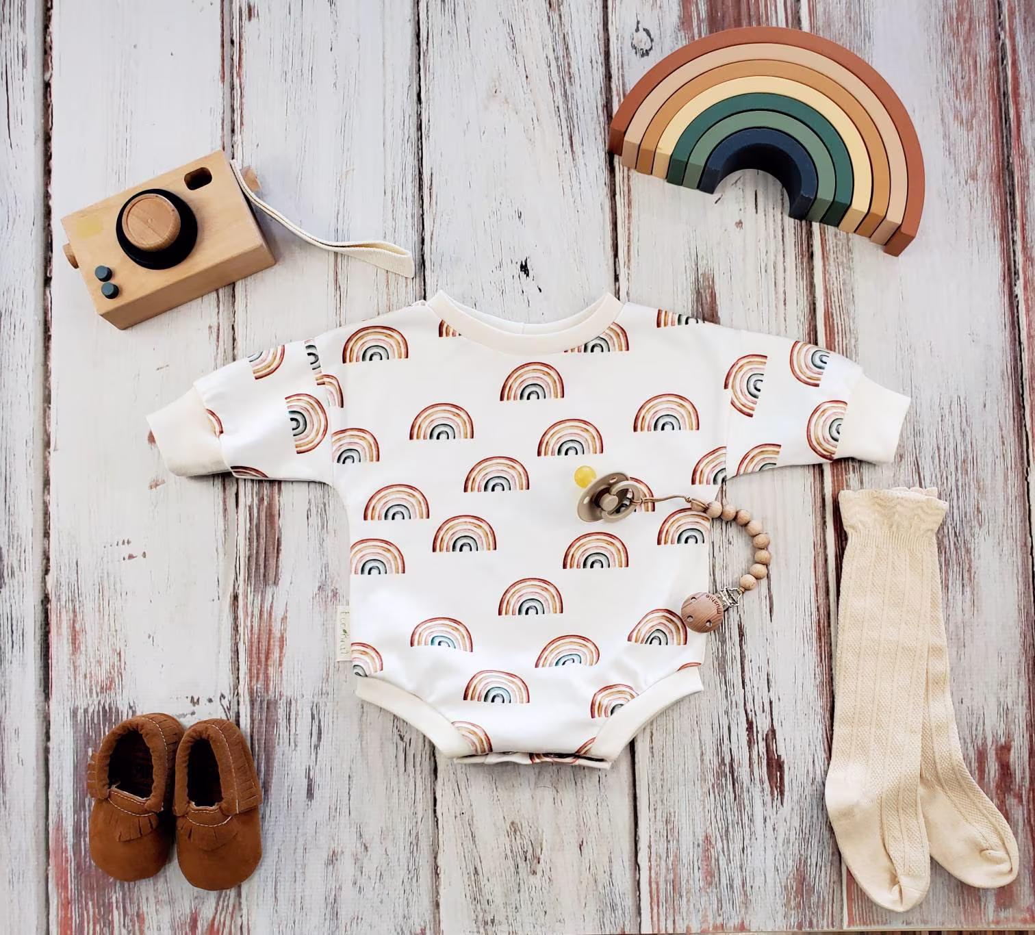 Gender Neutral Baby Clothes, Rainbow Baby, Organic Cotton Romper, Sweatshirt Trendy Boy, Girl, Sweater Bodysuit