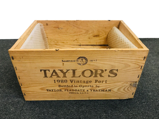 Taylor's Wine Crate 12 Bottle Size/Wooden Crate Planter Wine Box Garden Planter, Product Of Portugal