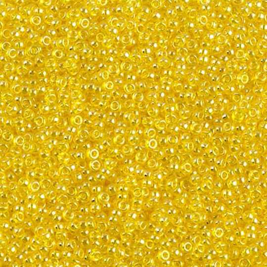 Seed Bead 15-163 Miyuki Beads 15/0 Transparent Yellow Luster 10 Grams Diy