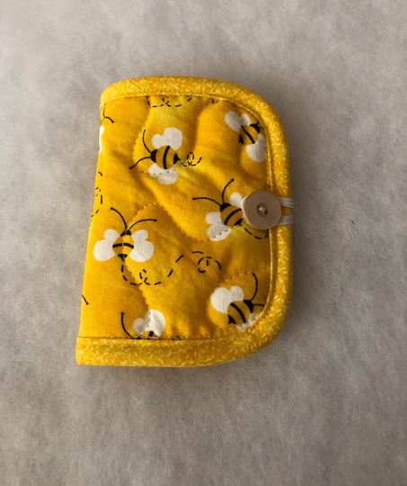 Quilted Needle Book Case Organizer - Bumblebees
