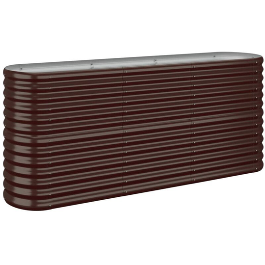 Vidaxl - Garden Planter Powder-coated Steel 152x40x68 cm Brown Brown