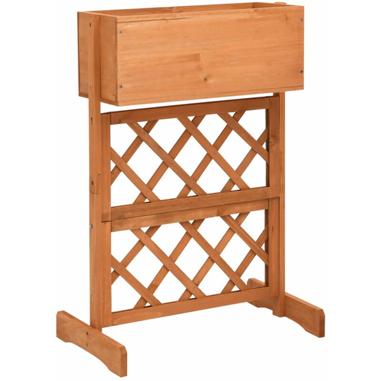 Garden Trellis Planter Orange 45x30x74 cm Solid Firwood