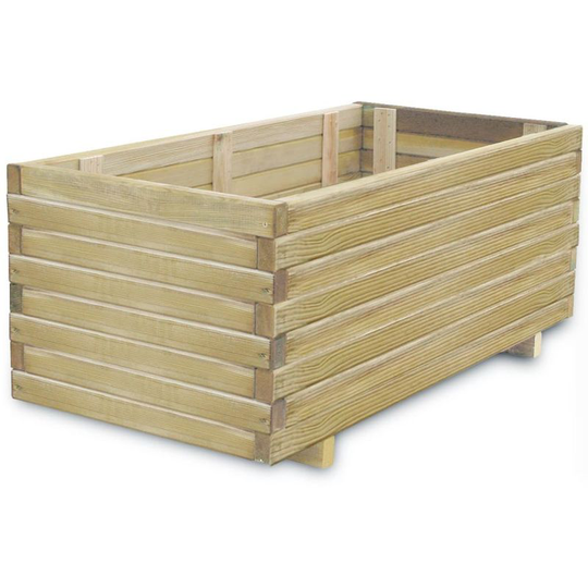 Hommoo - Planter 100x50x40 cm fsc Wood Rectangular VD26626
