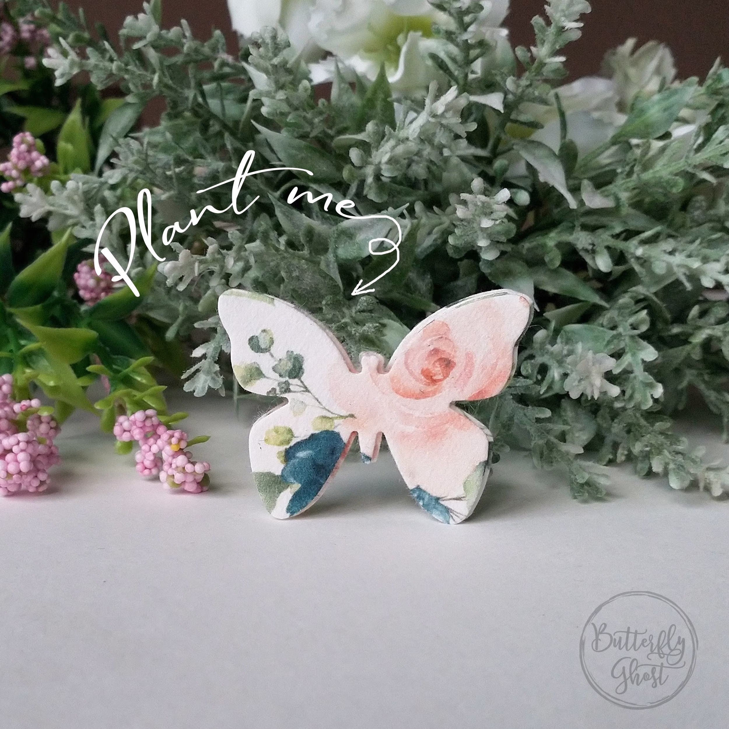 Plantable Seed Paper Butterfly Eco Friendly - Set Of 50 1.5" X 1.25