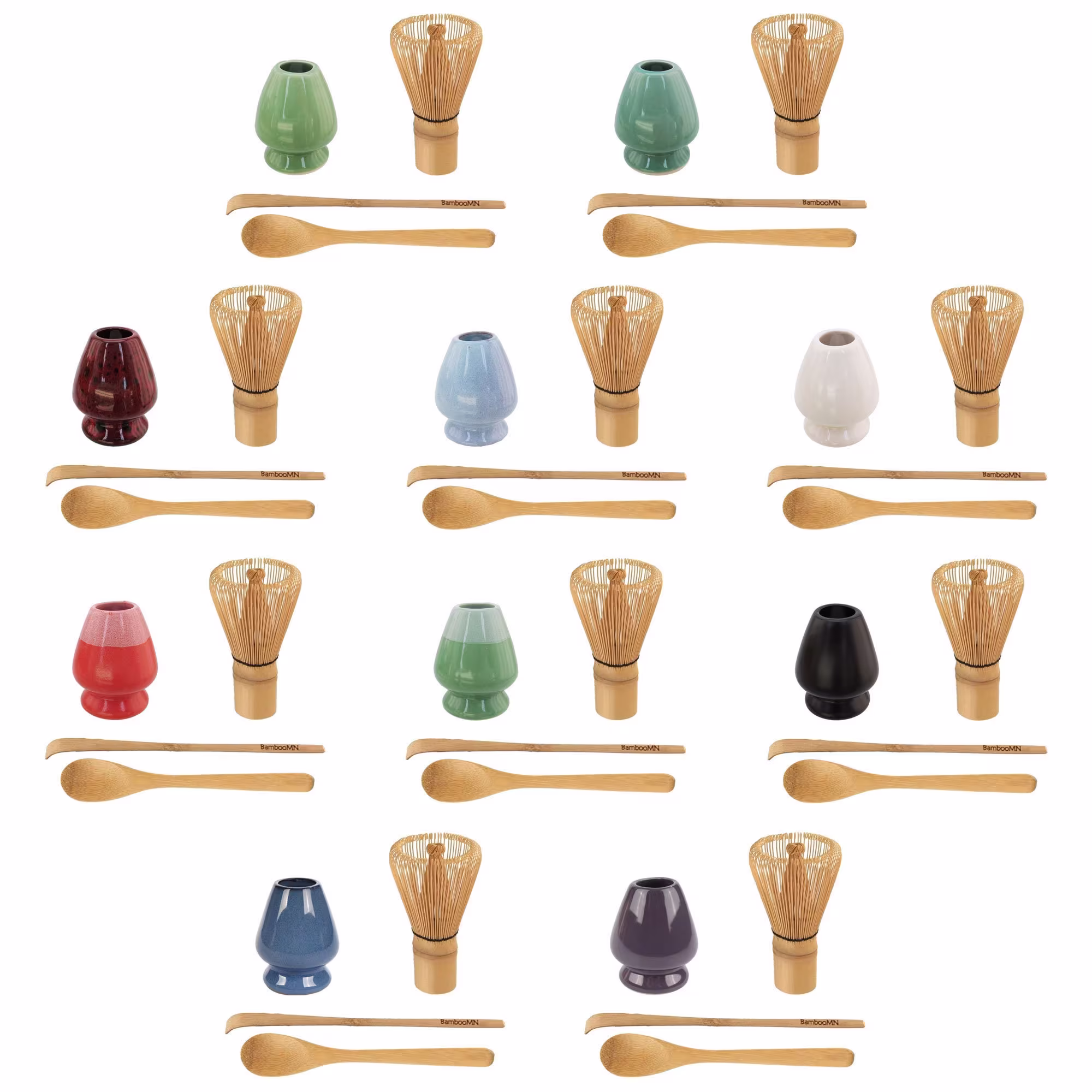 Bamboomn Brand - Matcha Tea Whisk Set Four-Piece 10 Colors Available