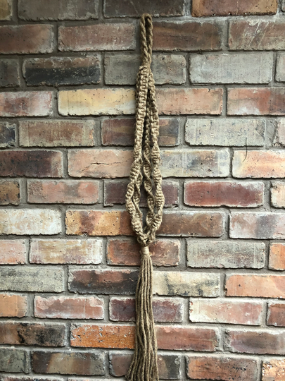 Jute Macrame Plant Hanger, Hanging Wall Planter, Holder, Macrame Hanger