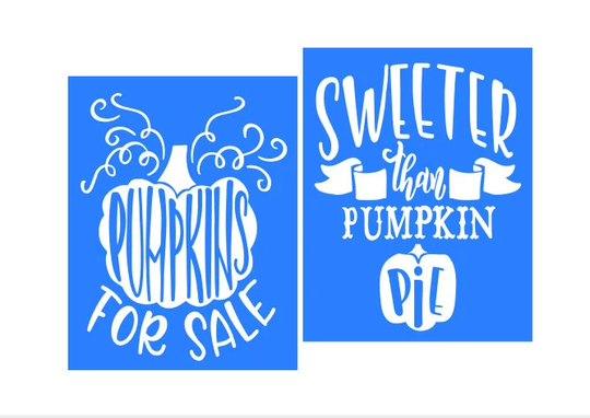 Fall Reusable Adhesive Silkscreen Stencil | Stencil Wood Chalk Painting Mesh Transfer Pumpkin Sign Seasonal Wall Decor