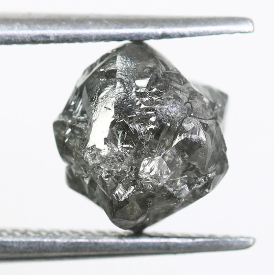 2.55Ct Salt & Pepper Rough Diamond For Engagement Ring