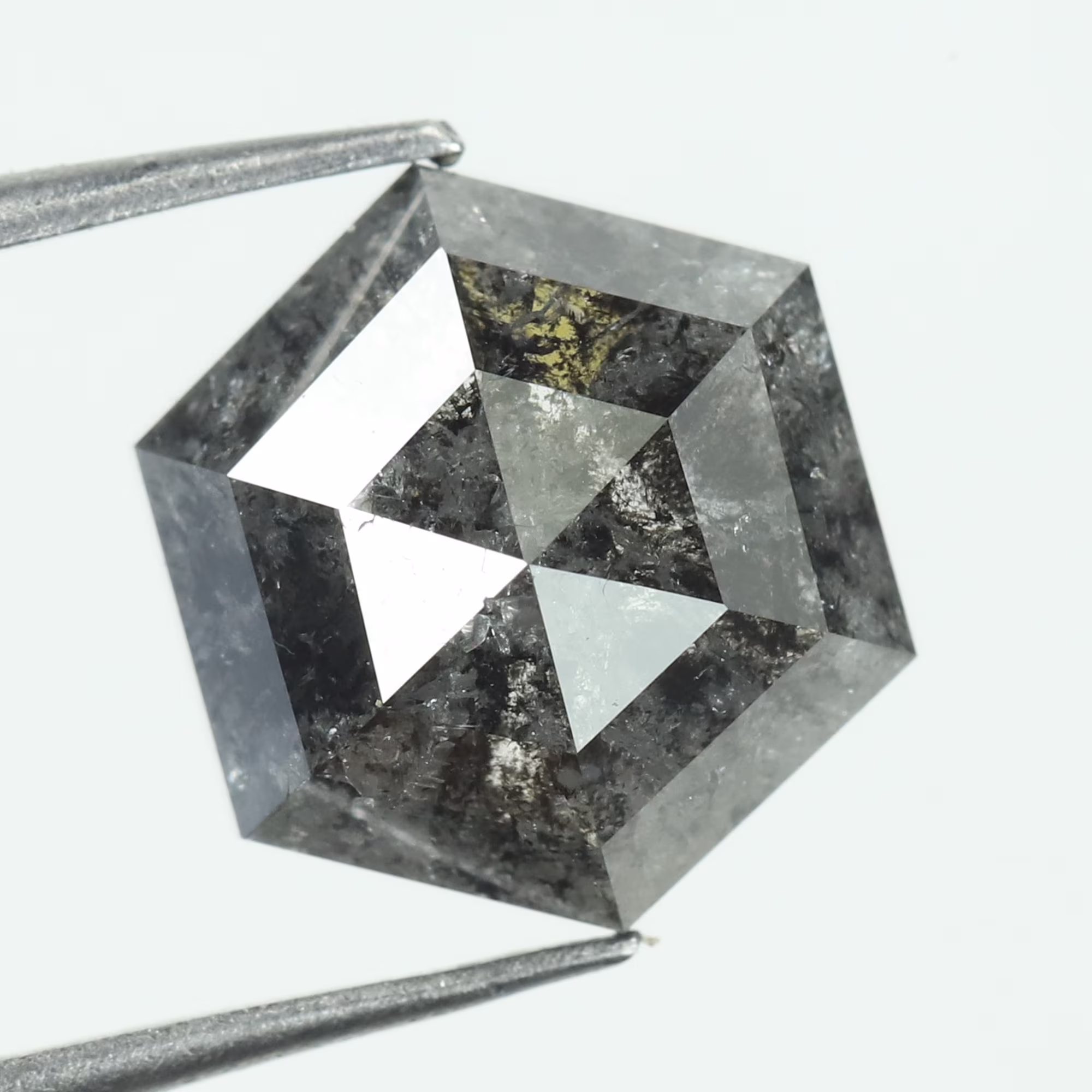 2.58 Ct, Salt & Pepper Diamond, Hexagon Diamond, Natural Loose Hexagon Cut, Gifts, Jewelry, Diamond Ring, On6-154