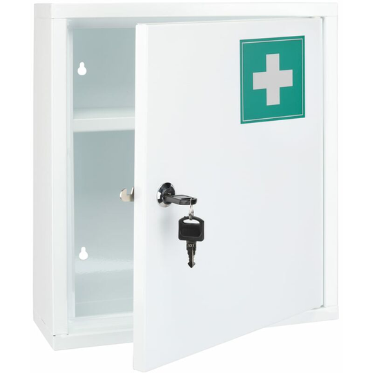 HI Medicine Cabinet 31.5x10x36 cm Steel - White