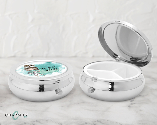 Nurse | Teal Pill Box Personalised Daily Medication Storage Gift