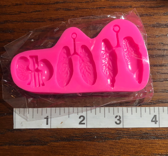 Human Organs Mold Lungs Kidneys Halloween Organ Fondant Chocolate Resin Clay