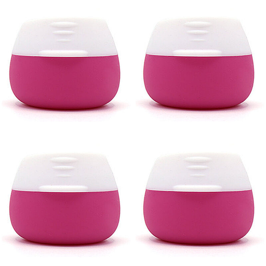 Pesce - 4pcs 20ML travel packing box silicone, medicine box rose Red