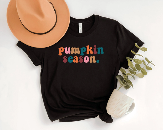 Pumpkin Season Shirt, Thanksgiving Autumn Cute Fall Day T Trendy Colorful