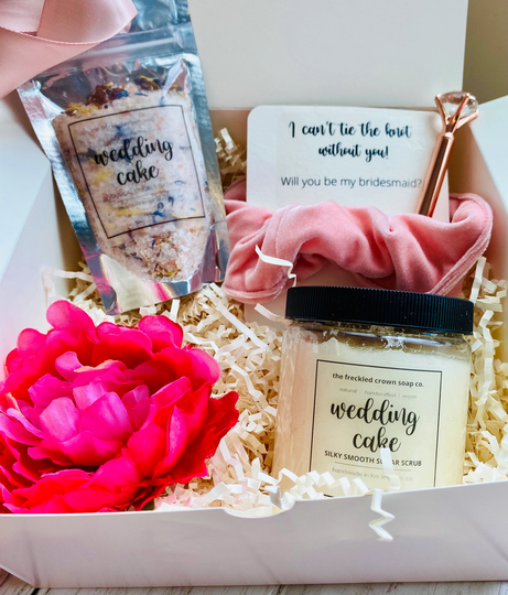 Bridesmaid Proposal Gift Set, Spa Set For Bridesmaids, Spa Bath Salts in Box, Gifts Under 35, Maid Of Honor