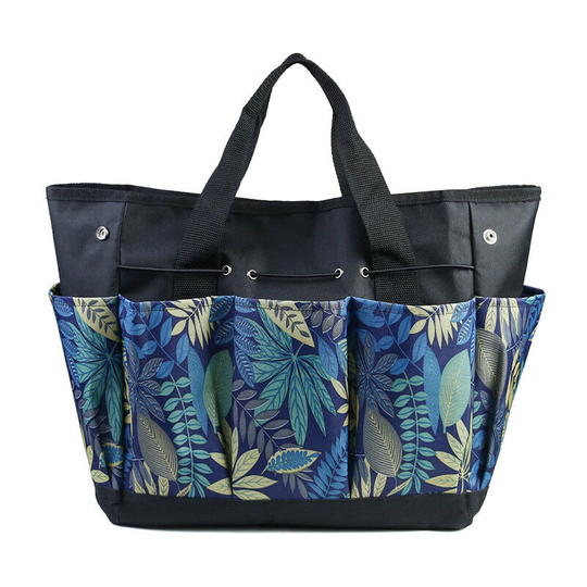 Betterlifegb - Canvas gardening tool bag, heavy gardening bag, vegetable and herb garden hand tool storage bag, excluding tools (black and blue)