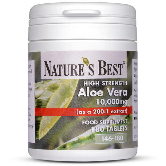 Aloe Vera 10,000Mg, High Potency Extract 180 Tablets