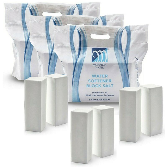 Monarch Ultimate Water Softener Block Salt 8kg Bag 6x 4kg Salt Blocks Food Grade