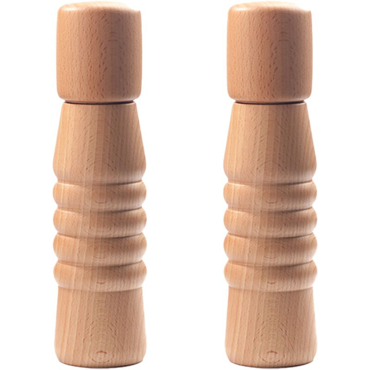 Wooden Salt and Pepper Grinder Set, Acacia Wood Salt and Pepper mills set,Grinders Refillable 15009