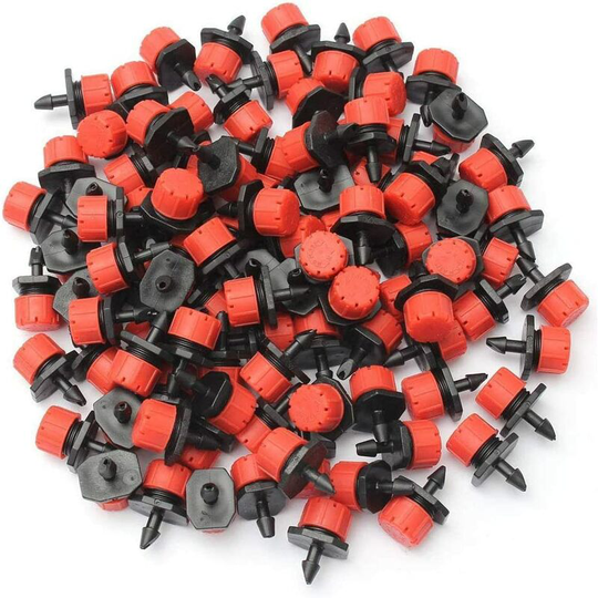 Soekavia - 200pcs Drip Irrigation Adjustable Drip Irrigation Micro-Drip Mist System Sprinkler for Lawn, Garden, Herb Garden watering, etc