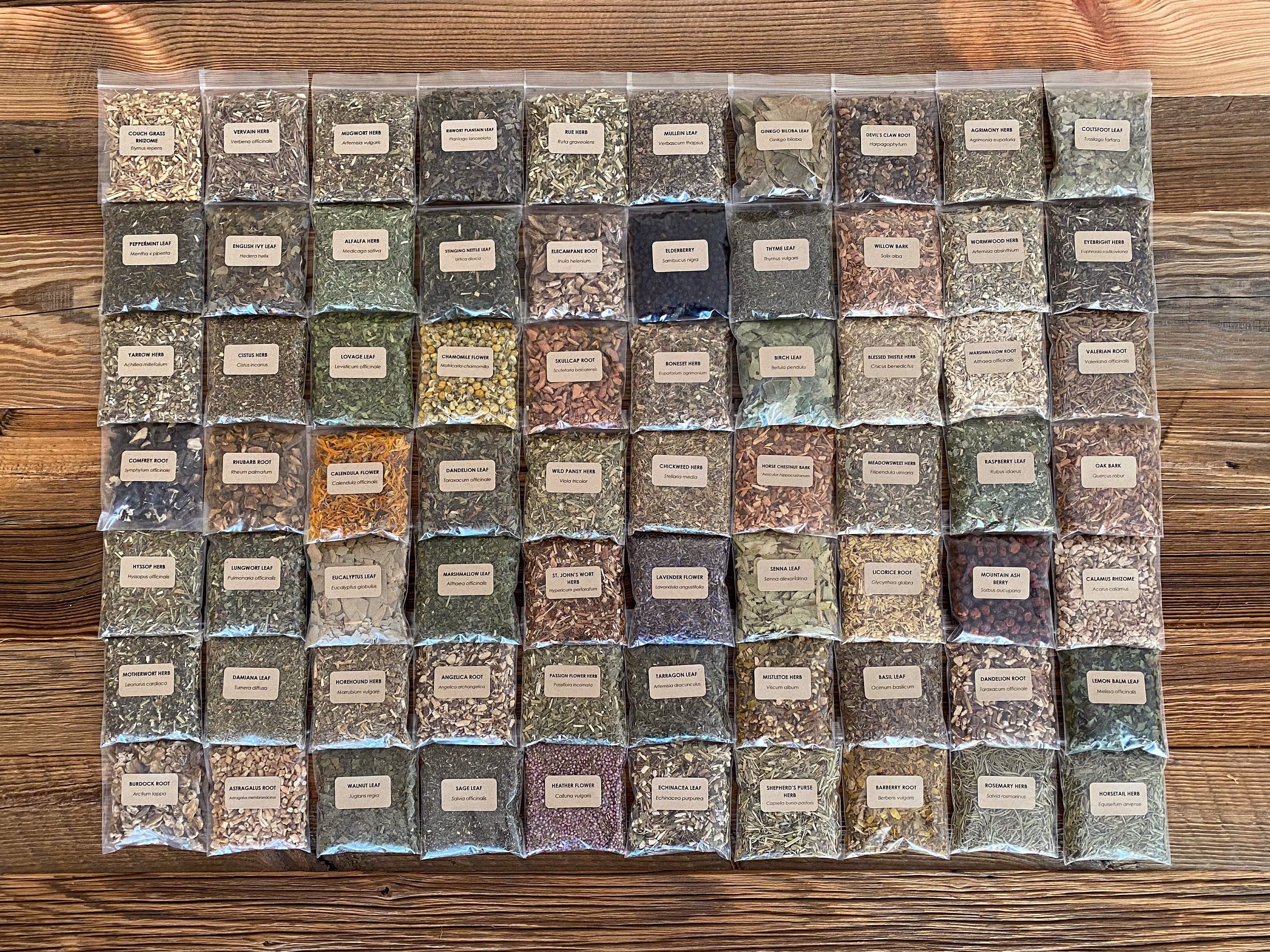 70 Dried Herbs Set Apothecary Kit For Herbalist Witchcraft Herb Starter Magical & Medicinal