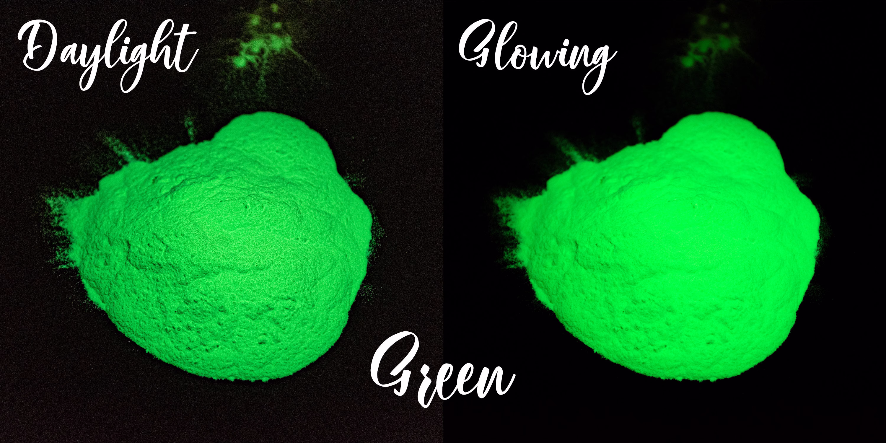Green Glow in The Dark - Daylight Pigment Powder For Epoxy Crafts
