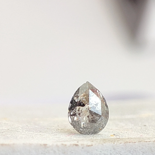 3.7x5 Mm Aaa Salt Pepper Diamond Rose Cut Pears, Loose Pears Jewelry Das6800 Dc