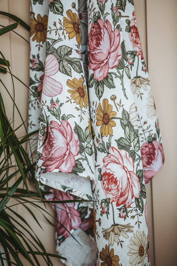 Hibiscus Rose Muslin Swaddle